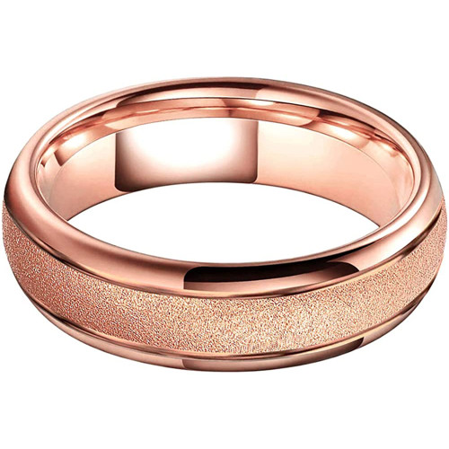 1.5mm Contour Band in Hammered Rose Gold - EC Design Jewelry